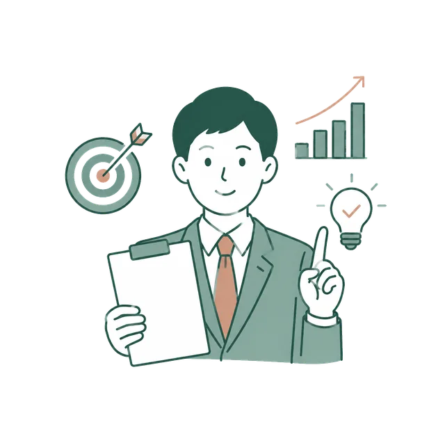 成果を示す提案のイラスト